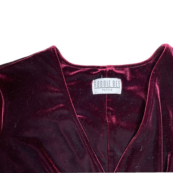 VINTAGE 90s Robbie Bee Velvet Dress - Picture 6 of 8